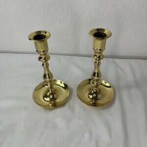 Baldwin brass candlesticks holder Set Of 2, made in USA, home decor, dinner